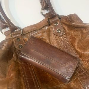 Frye “Melissa” tote handbag & wallet